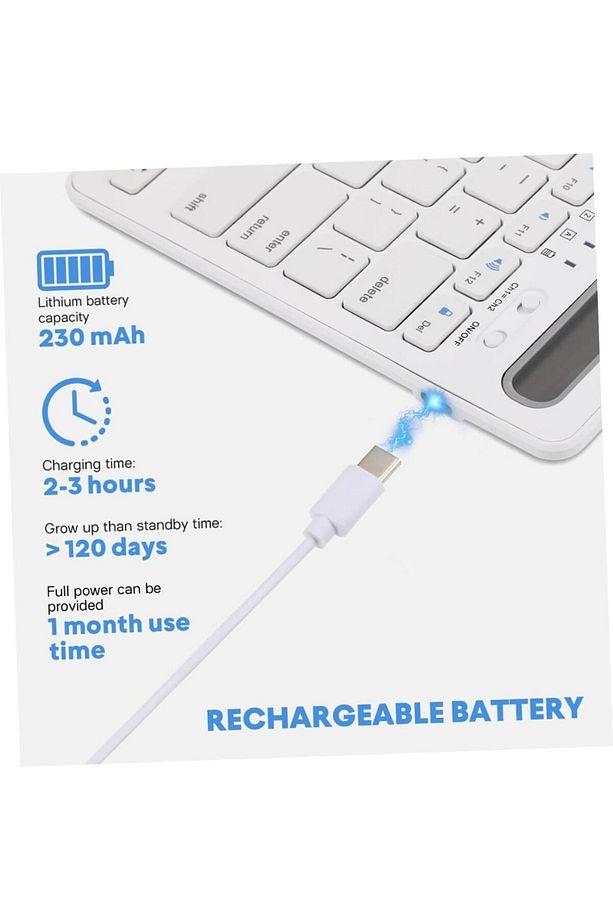 Lenovo Tab M10 ZAAG0003TR 10.1" Uyumlu Kablosuz Bluetooth Şarj Edilebilir Tablet Telefon Standlı Kla - 6