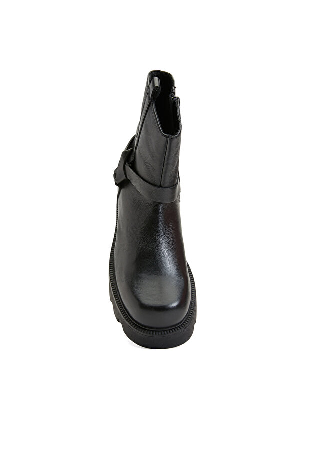 Siyah Kadın Deri Bot - 4