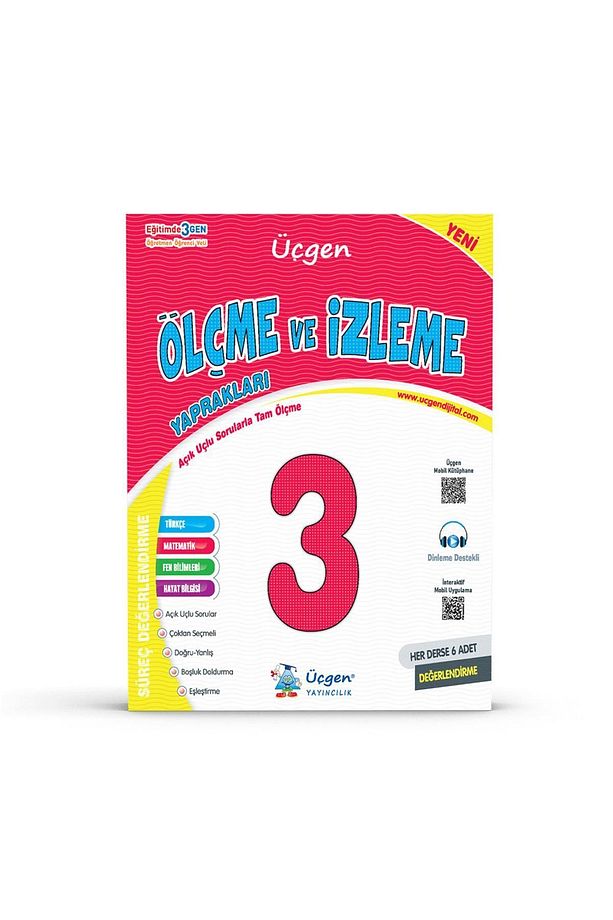 3.SINIF – SÜREÇ ve ÖLÇME DEĞERLENDİRME – Sınav Kitabı – Her Ders için 6 Sınav - Tam Ölçme Yaprakları - 1
