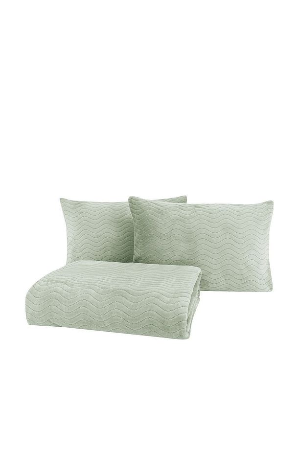 Dazel Tek Kişilik Battaniye Yatak Örtüsü Seti 170x225 Cm - Adaçayı - 3