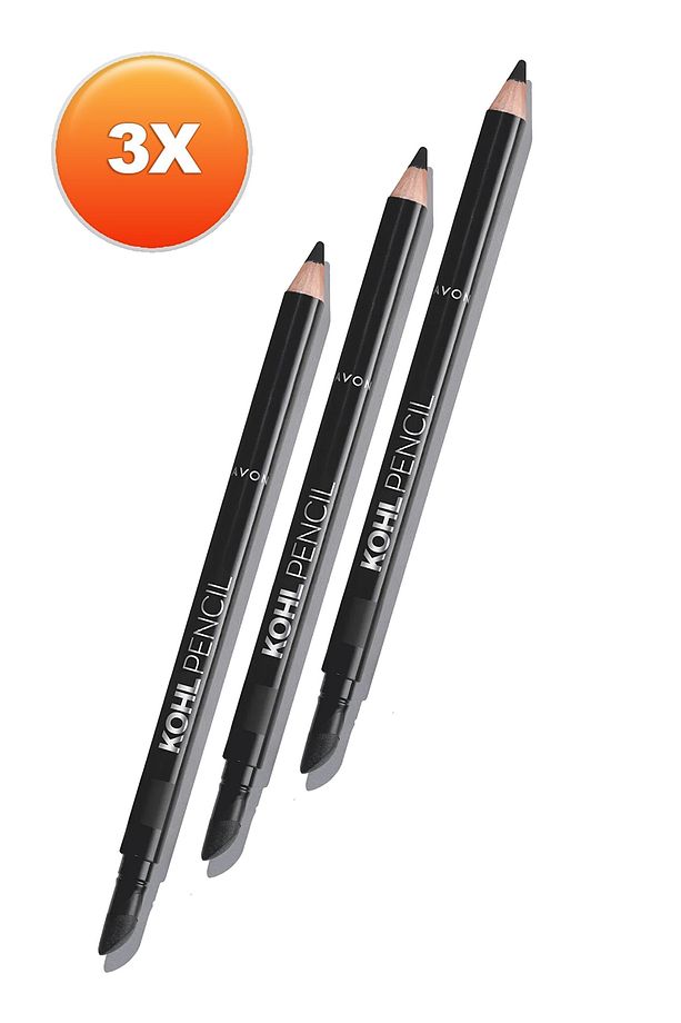 Kohl Sünger Uçlu Suya Dayanıklı Göz Kalemi True Black Üçlü Set - 2