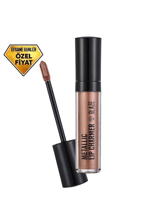 Ruj - Metallic Lip Charmer Glaze Sparkling Blush 03 8690604534586 - 1