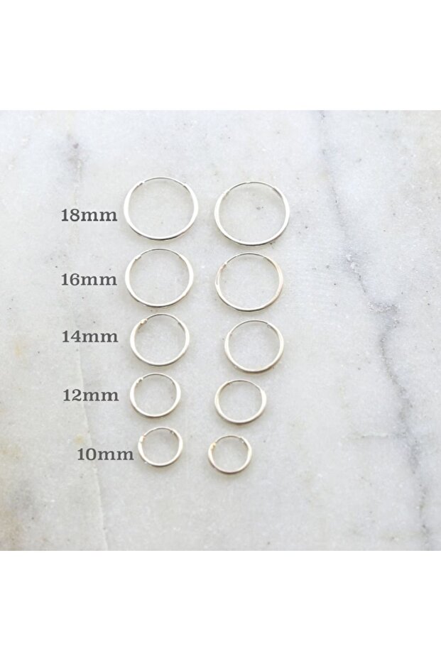 Halka gümüş set 5 çift - 1