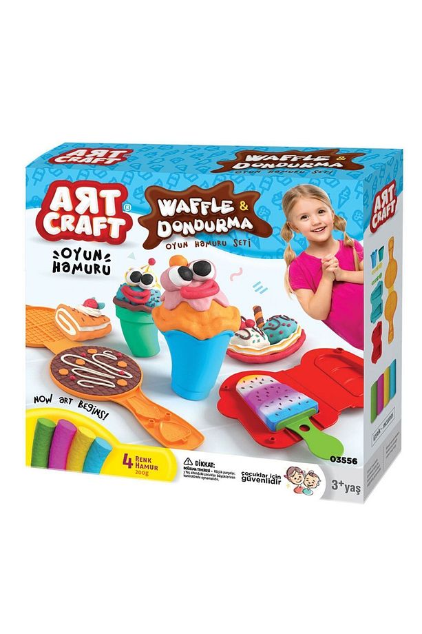 Waffle & Dondurma Hamur Seti (200 Gr.) - Oyun Hamuru Seti - Hamur Setleri - Hamur Kalıpları - 2