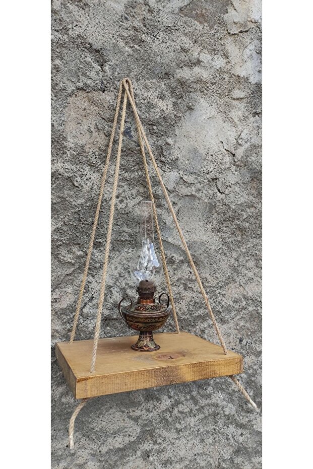 Halatlı Dekoratif Sehpa, Halatlı Komidin Raf - 2