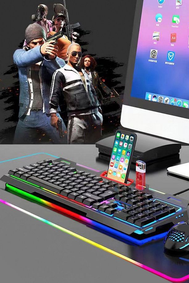 TMK-06 Gaming Rgb Işıklı Kablolu Q Klavye ve Mouse Seti Siyah - 4