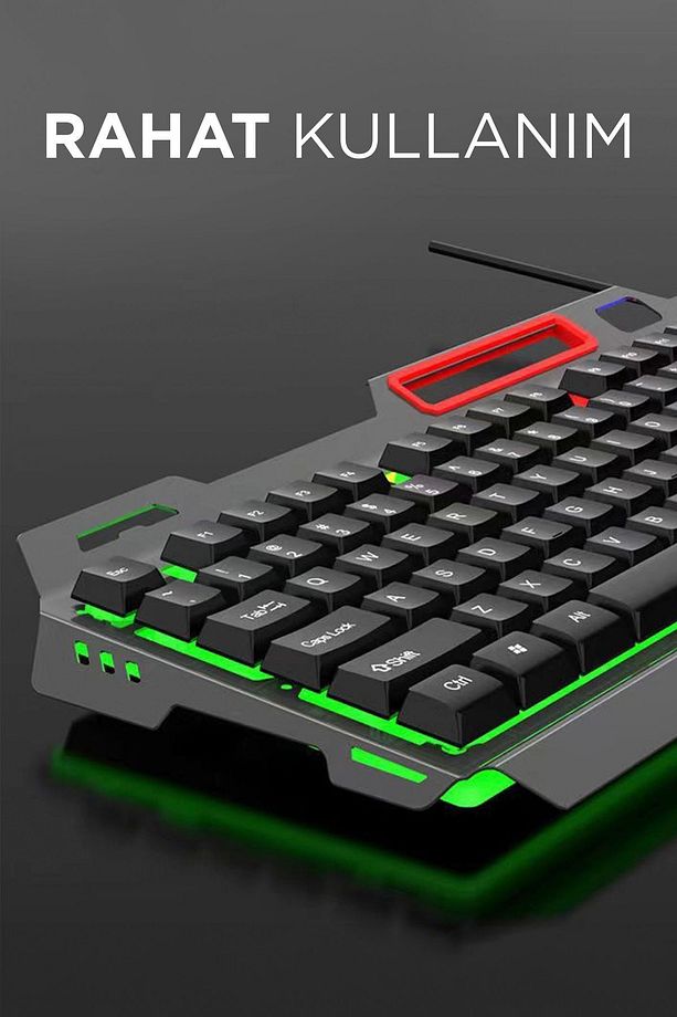 TMK-06 Gaming Rgb Işıklı Kablolu Q Klavye ve Mouse Seti Siyah - 5