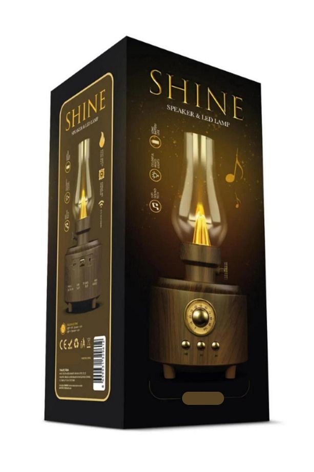 Radyolu Usb Aux Micro Girişli Otantik Gece Lambası Taşınabilir Shine Bluetooth Hoparlör - 3