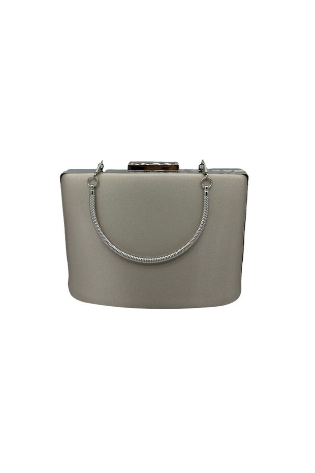 Nude Satin Women's Evening Dress Bag