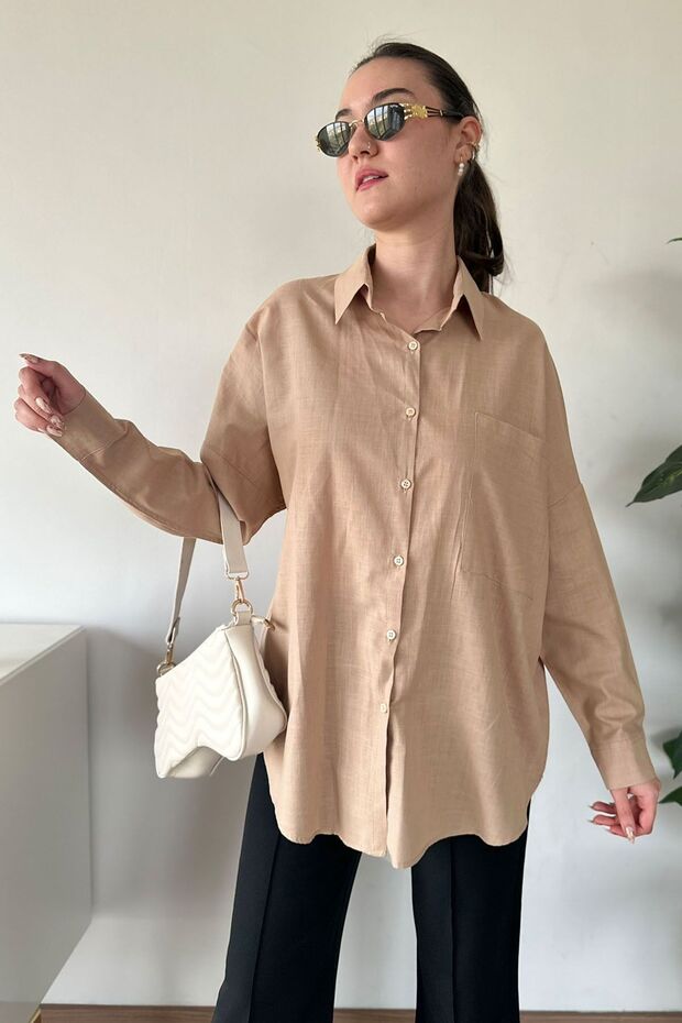 Kadın Keten Gömlek - 1