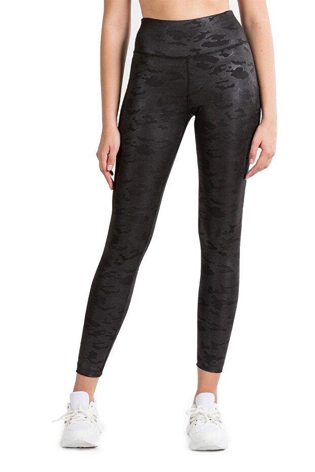 Camouflage Pattern Sports Leggings High Waist Stretchy and Recovery