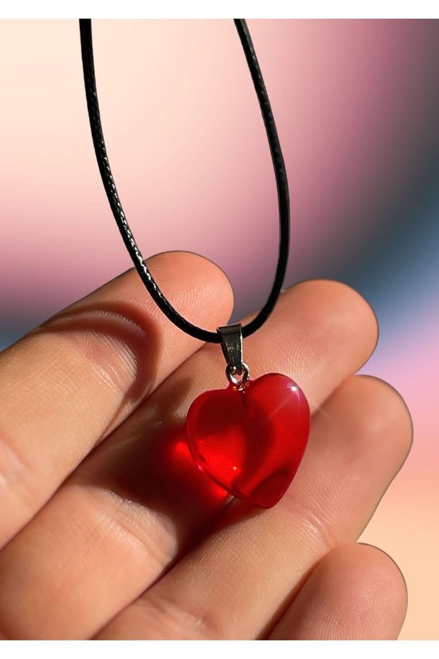 Unisex Y2kPinterest-NoirSeries RedLiefdeStainless Necklace