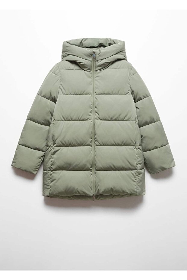 Kapüşonlu kapitone anorak - 3