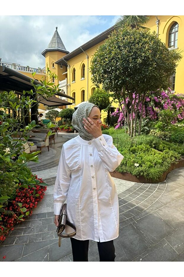 Beyaz Ahu Gömlek - 5