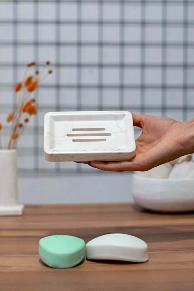 Square Cut Bathroom Solid Soap Dish - 1