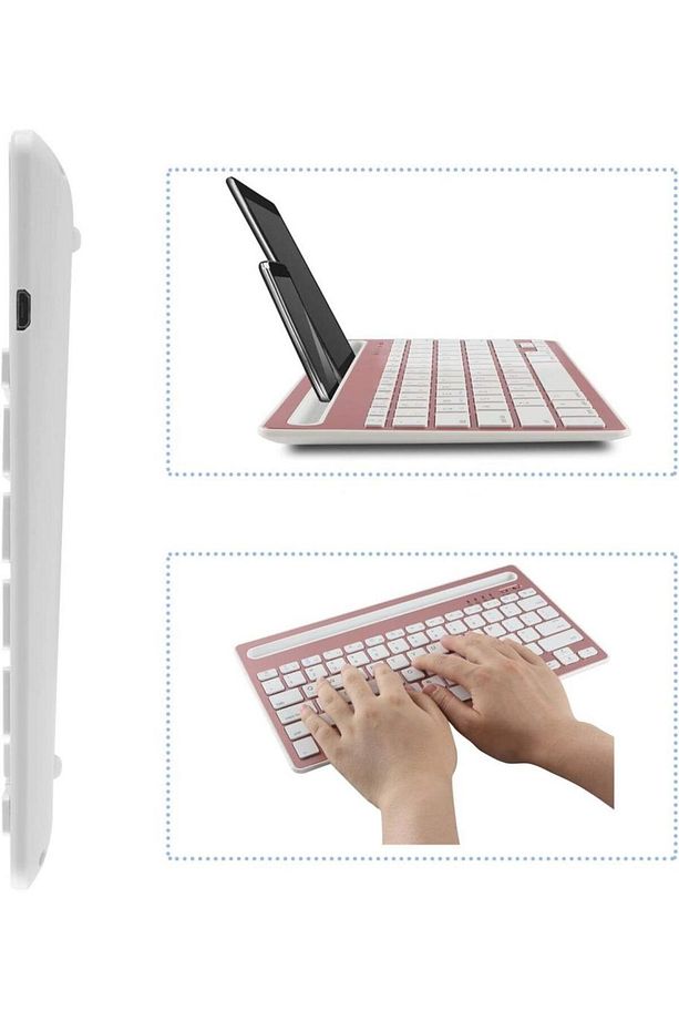 Samsung Galaxy Tab A SM-T282 7" Uyumlu Kablosuz Bluetooth Şarj Edilebilir Tablet Telefon Standlı Kla - 8