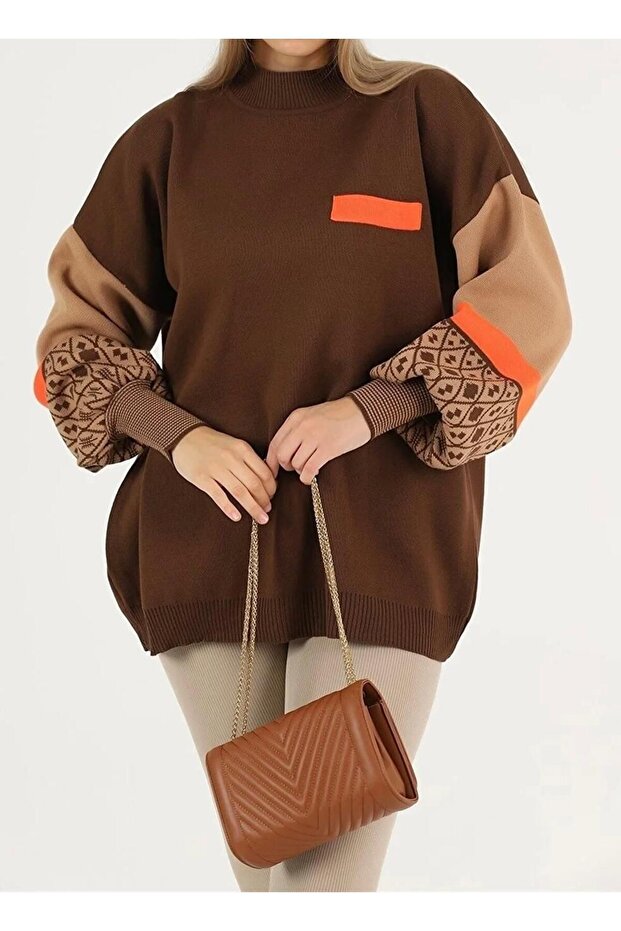 Women's Sleeve Ethnic Pattern Knitwear Sweater