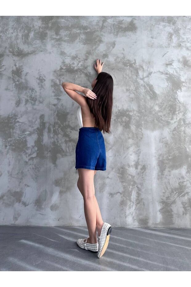 Taşlı şort etek - 2