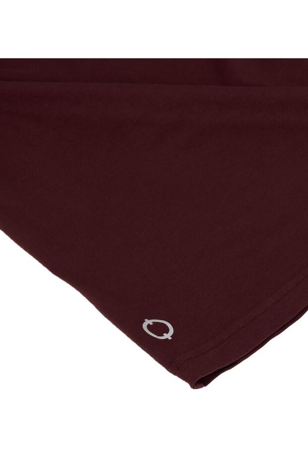 Regular Loose Yaka Tshirt - Bordo - 4