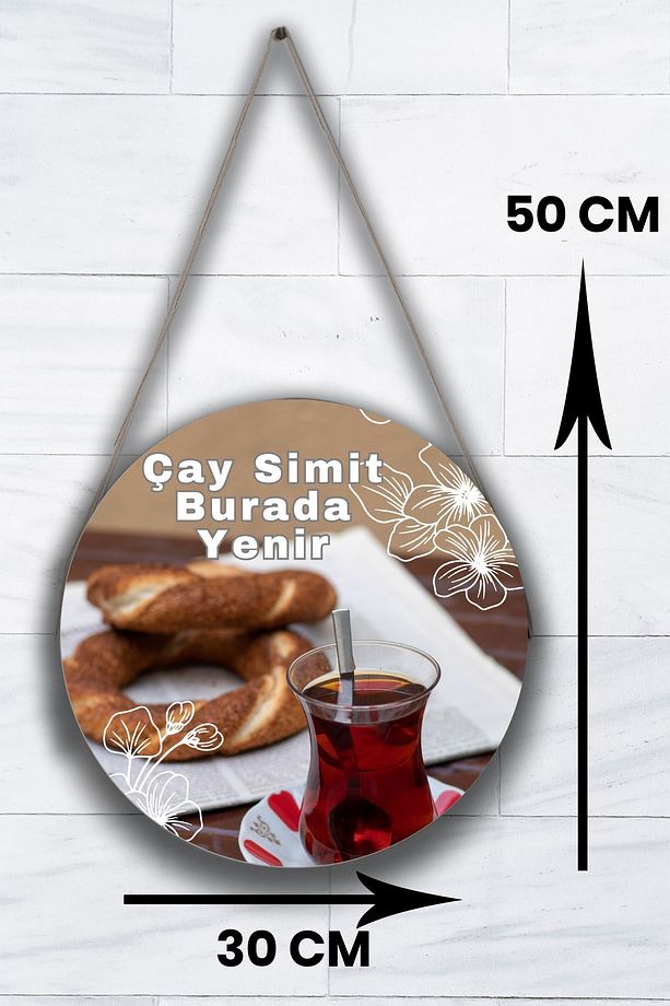 Simit Salonu Için Duvar, Kapı, Tek Taraflı Askılı Pano Karşılama Tabelası, Tablo Süs Dekor - 4