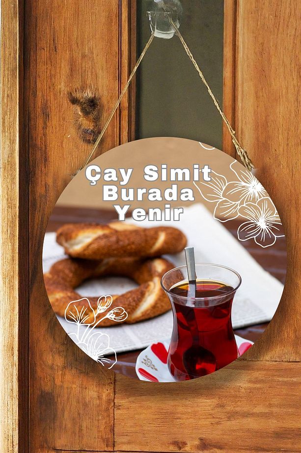 Simit Salonu Için Duvar, Kapı, Tek Taraflı Askılı Pano Karşılama Tabelası, Tablo Süs Dekor - 1