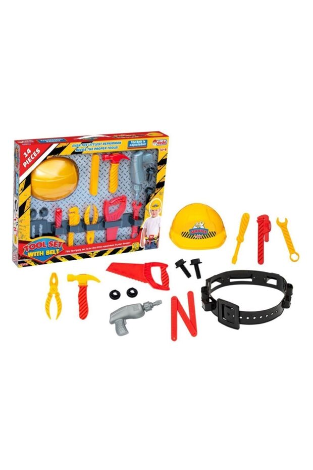 14 Piece Large Toy Repair Set with Toy Belt Helmet