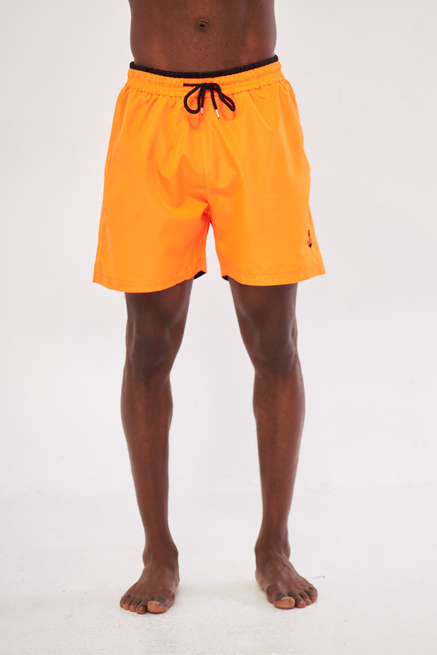 Renkli Cep Fermuarlı Deniz Şortu - 3