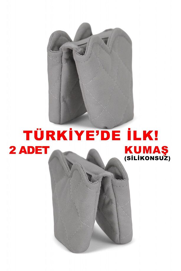 Crab Isıya Dayanıklı Kumaş Fırın Tutacağı Tutacak Modelleri Silikon Değil (2 ADET TUTACAK) - 1