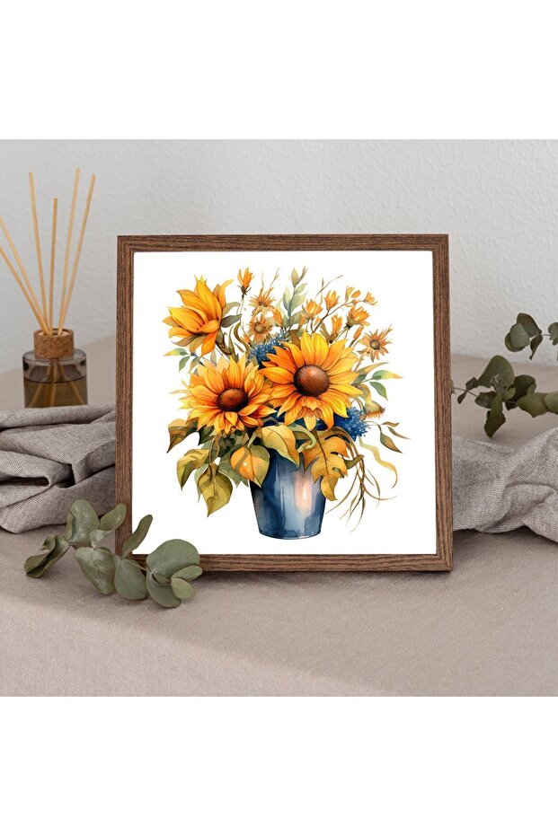 Wooden Framed Decorative Painting Sunbouquet