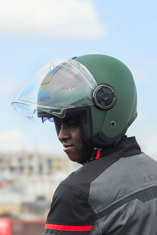 CLASSY MAT YEŞİL KASK - 2