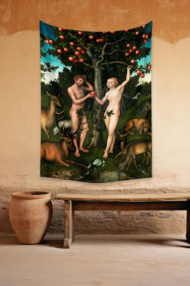 Lucas Cranach Adem Ve Havva Duvar Örtüsü Halısı - 1