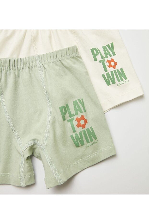 Boy's Organic Cotton Lycra Boxer 4 Pcs Play To Win Lycra 3503-4