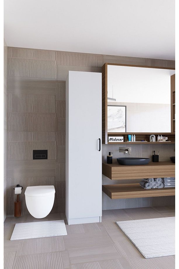 Yaman Mat Beyaz Tek Kapaklı 4 Raflı Çok Amaçlı Mutfak Kiler Ve Banyo Dolabı - 4