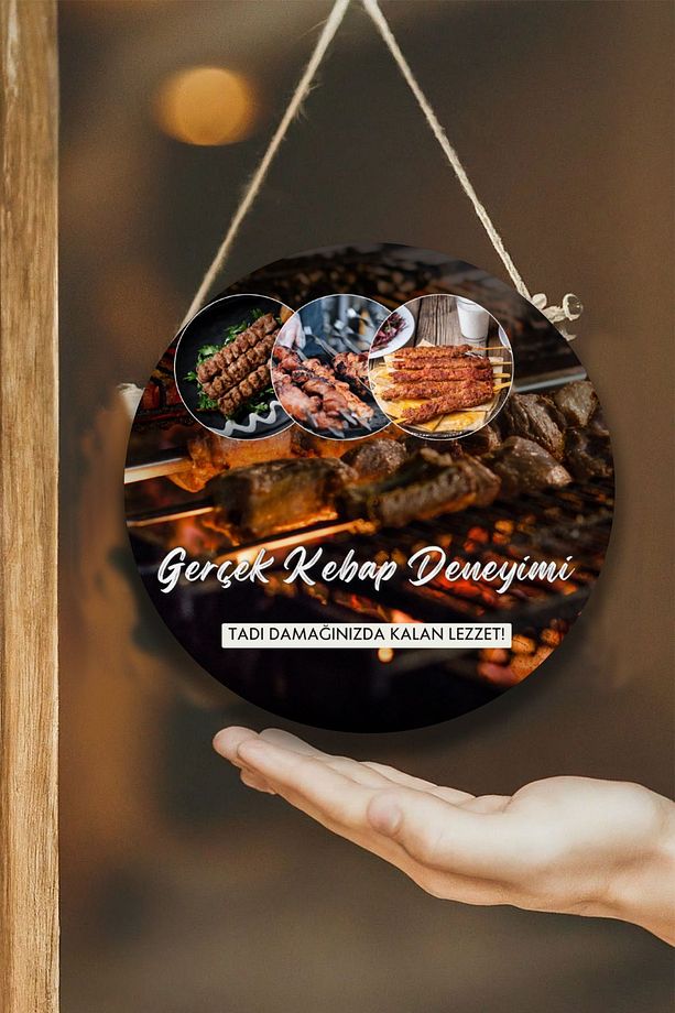 Kebap Salonu Için Duvar, Kapı, Tek Taraflı Askılı Pano Karşılama Tabelası, Restoran Süs Tablo - 3