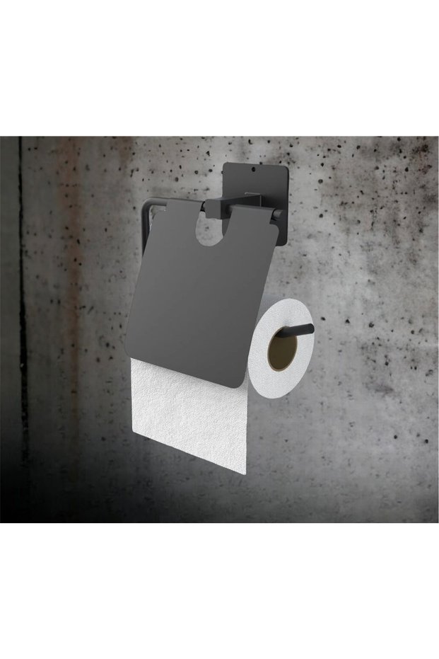 Black Adhesive Covered WC Toilet Paper Holder/toilet paper holder wc paper holder