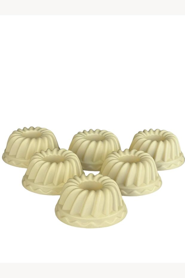 Silikon 6 Lı Muffin Kalıbı Krem - 2