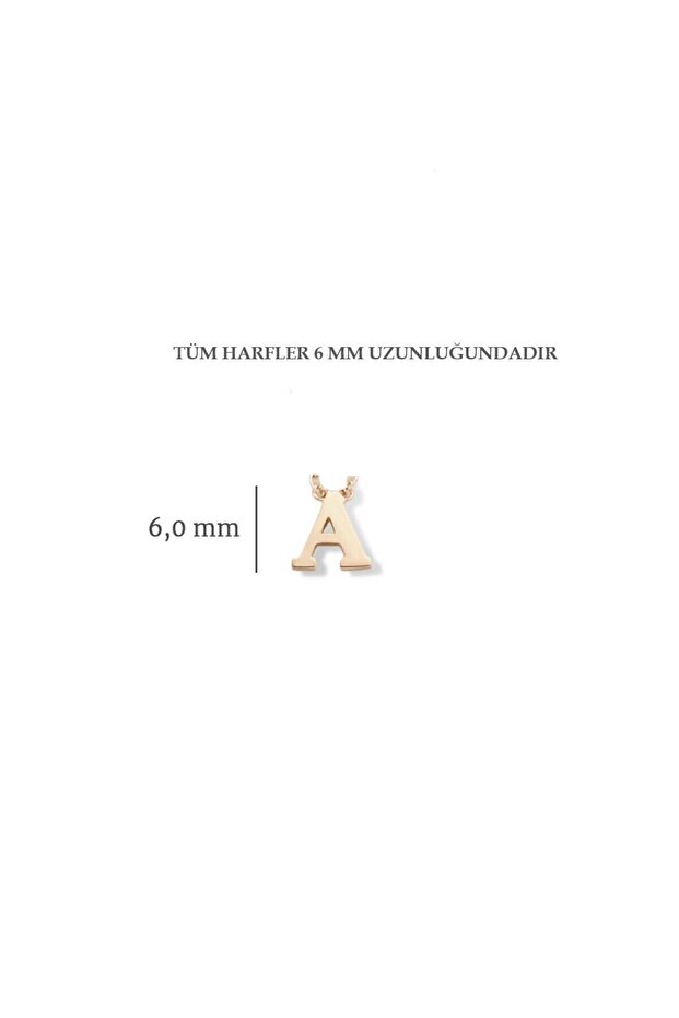 B Harfli Altın Kolye - 5