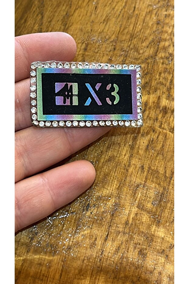 Zircon Stone Appliqué with Writing That Sticks to Ironing, 4X2 cm