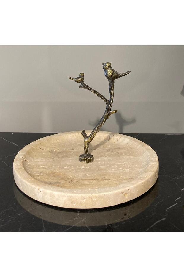 Seta Evza Travertine Round Bird Presentation - 1