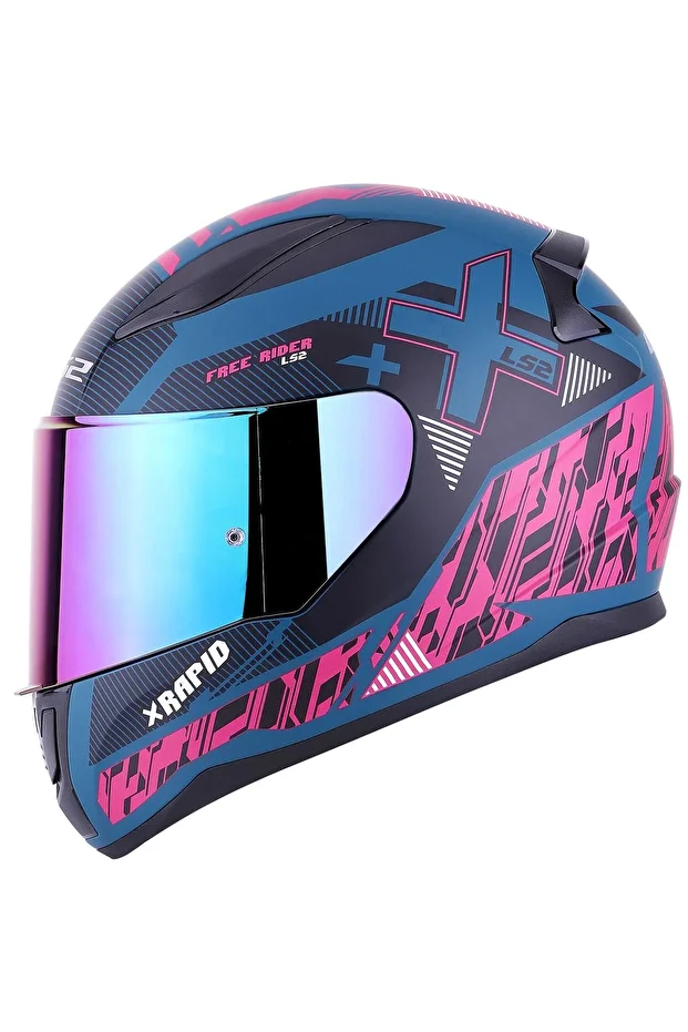 Rapıd Xtreet Mat Mavi-mor Kask - 1