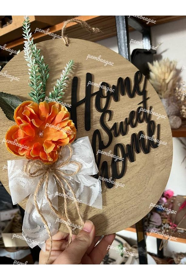 Home Sweet Home Süsleme Konsept Tasarım Isme Özel Kapı Süsü - Dış Kapısüsü - Çelik Kapı Süsü - 2