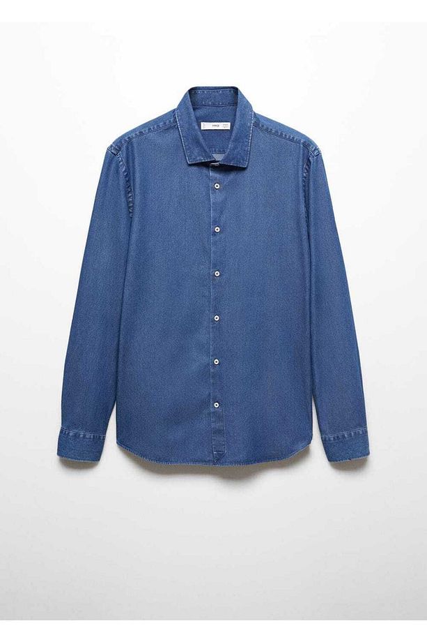 Regular Fit Chambray Pamuklu Gömlek - 3