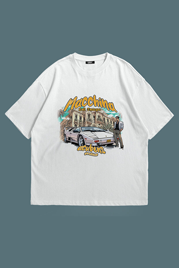 Macchina Printed Unisex Oversize T-Shirt