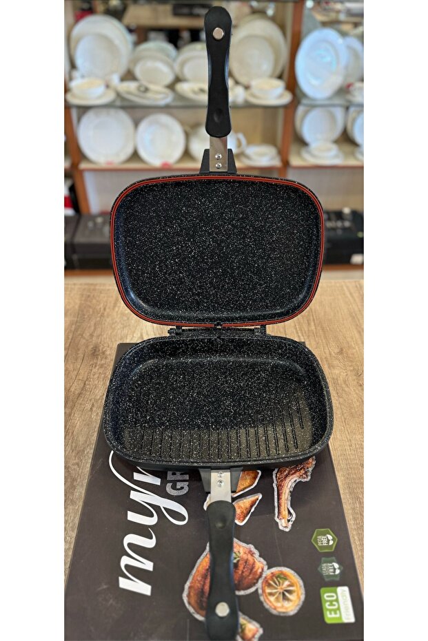 Myra Grill Pan 32 Cm Çift Taraflı Tava - 6