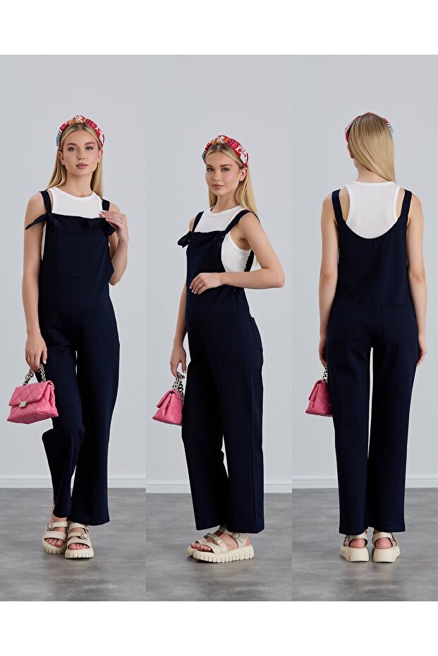 Penye Hamile Bahçıvan Tulum - 6