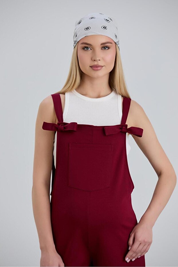 Penye Hamile Bahçıvan Tulum - 8