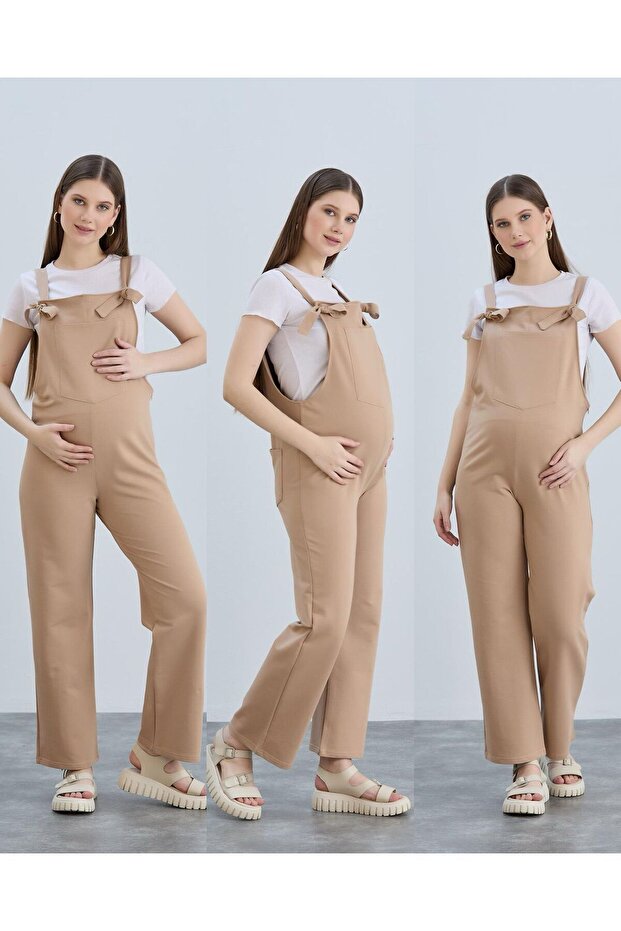 Penye Hamile Bahçıvan Tulum - 2