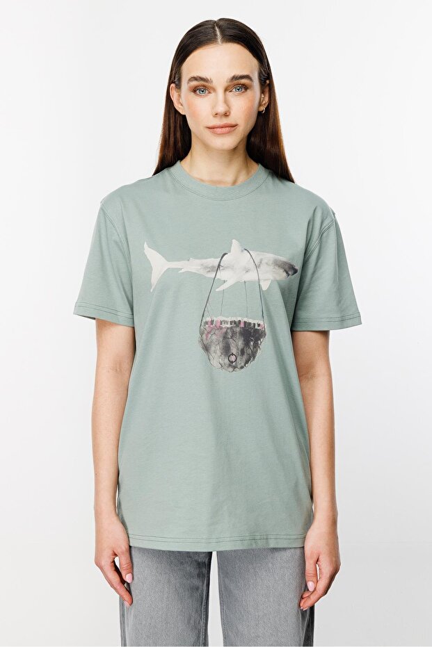 Shark Flys Regular Tshirt - Mint Yeşili - 6