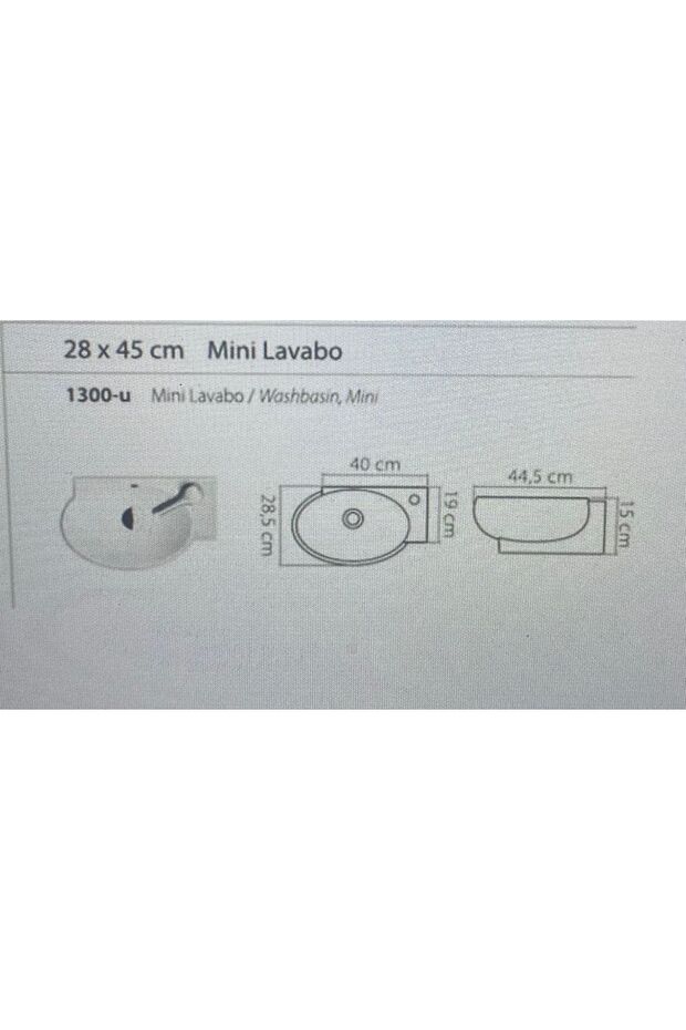 Mini Banyo Wc Dolabı Lavabo Dahil - 8