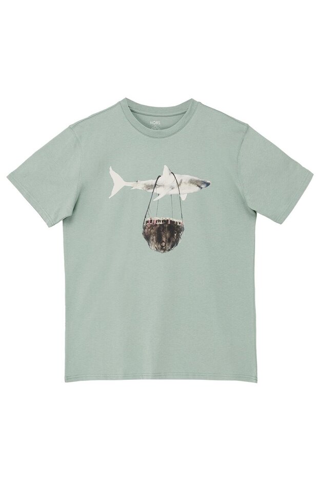 Shark Flys Regular Tshirt - Mint Yeşili - 1